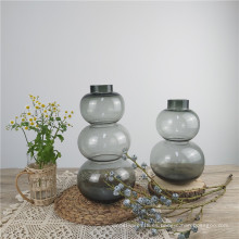 Gray Tripled Bubble Glass Vase Bubble Broste